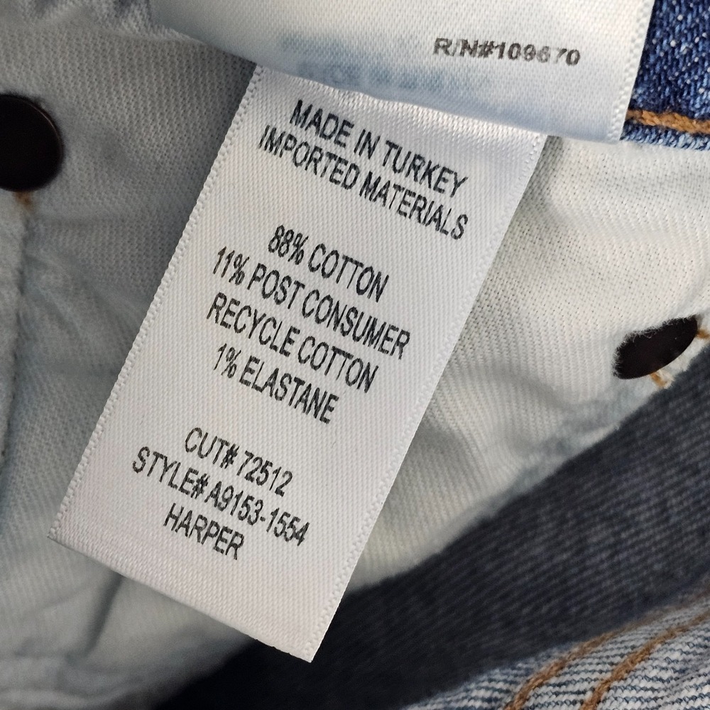 Agolde Harper Jeans Womens 23 Denim Americana Streetwear Straight Leg A9153-1554 - Picture 8 of 9